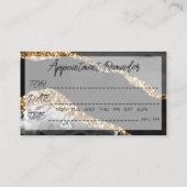 100爪、 ネイルアポイントメントリマインダーブラック金ゴールド大理石 名刺 (裏面)