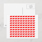 100牛 – 赤 ポストカード (正面/裏面)