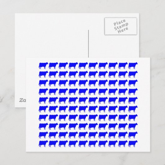 100牛 – 青 ポストカード (正面/裏面)