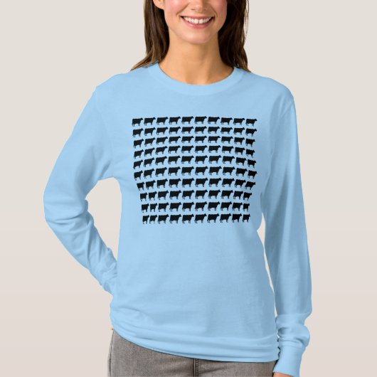 100牛 – 黒 Tシャツ (正面)