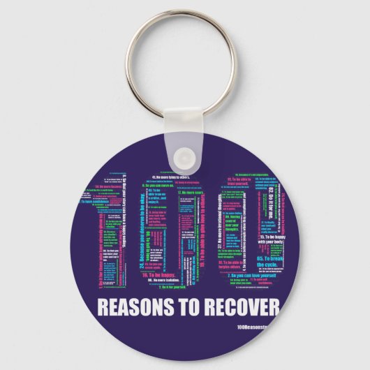 100理由キーチェーン キーホルダー (正面)