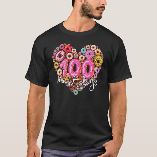 100甘い日の学校給食の幸せ100日キッド Tシャツ (正面)