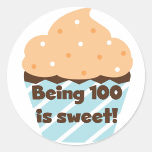 100甘い誕生日のTシャツおよびギフトですであることは ラウンドシール