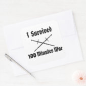 100生き延び分戦争ステッカー スクエアシール (封筒)