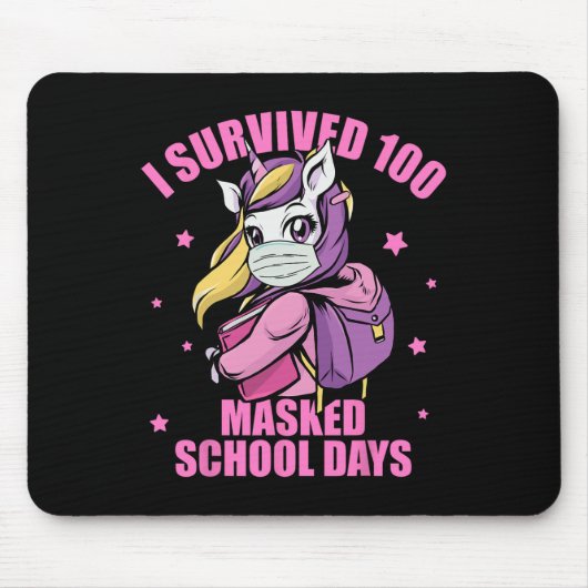 100生き延び名の仮面学校日 マウスパッド (正面)