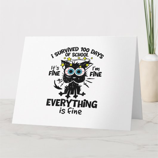 100生き延び日の学校だ素晴らしよ1素晴らしだ カード (正面)