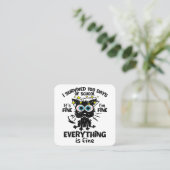 100生き延び日の学校だ素晴らしよ1素晴らしだ スクエア名刺 (スタンド正面)