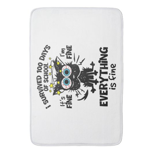 100生き延び日の学校だ素晴らしよ1素晴らしだ バスマット (正面縦)