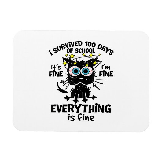 100生き延び日の学校だ素晴らしよ1素晴らしだ マグネット (横)