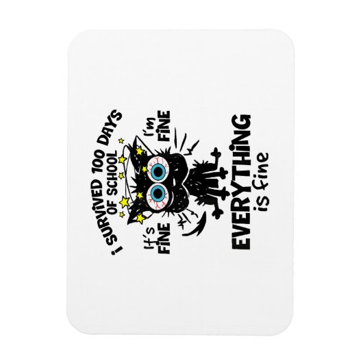 100生き延び日の学校だ素晴らしよ1素晴らしだ マグネット (縦)