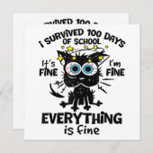 100生き延び日の学校だ素晴らしよ1素晴らしだ 招待状 (正面/裏面)