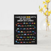 100生き延び日の学校のドロップオフ線 – 100 D カード (黄色い花)