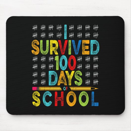 100生き延び日の学校の日100 マウスパッド (正面)