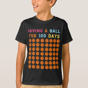 100番のボールおもしろいを持つ学校の100日目 Tシャツ