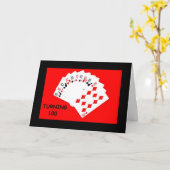 100番は大したことだ！誕生日カード カード (黄色い花)