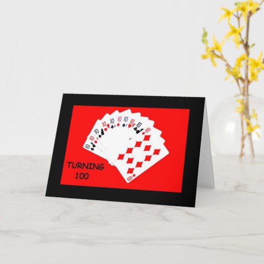 100番は大したことだ！誕生日カード カード (黄色い花)