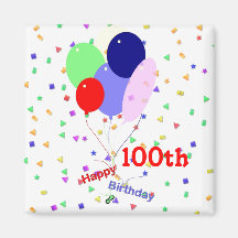 100番カラフル目誕生日風船