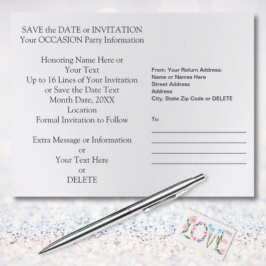 100番目のバースデーパーティ招待状または日付の保存 案内ポストカード