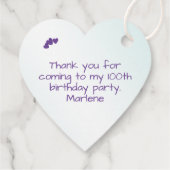 100番目の乱数パターンパープル/ホワイト フェイバータグ (裏面)