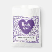 100番目の乱数パターンパープル/ホワイト フェイバーバッグ (正面)