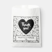 100番目の乱数パターンブラック/ホワイト フェイバーバッグ (正面)