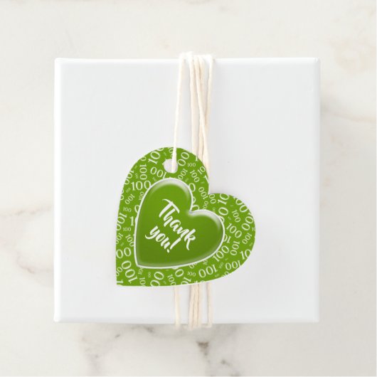 100番目の乱数パターン緑/白 フェイバータグ (インサイチュ)