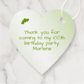 100番目の乱数パターン緑/白 フェイバータグ (裏面)