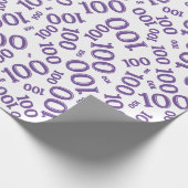 100番目の紫/白の乱数パターンメディア ラッピングペーパー (角)