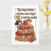 100番目の誕生日カードユーモア – ケーキ カード (黄色い花)