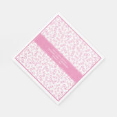 100番目の誕生日クール番号パターンピンク/白 スタンダードランチョンナプキン (角)