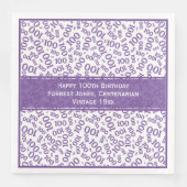 100番目の誕生日クール番号パターン紫/白 (正面)