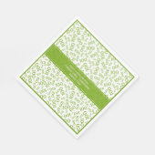 100番目の誕生日クール番号パターン緑/白 スタンダードランチョンナプキン (角)