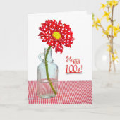 100番目の誕生日デイジー カード (黄色い花)