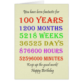 100番目の誕生日マイルストーン