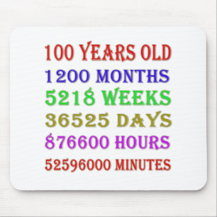 100番目の誕生日マイルストーン マウスパッド