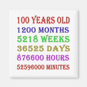 100番目の誕生日マイルストーン マグネット
