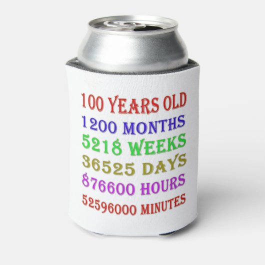 100番目の誕生日マイルストーン 缶クーラー (缶裏面)