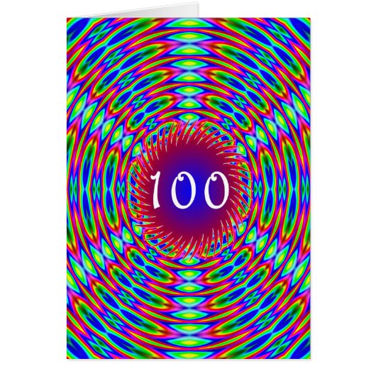 100番目の誕生日抽象芸術トリップ(幻覚体験)のような渦巻き (正面)