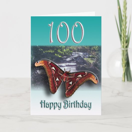 100番目の誕生日挨拶状 カード (正面)