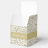 100番目の誕生日金ゴールド/白の乱数パターン フェイバーボックス (オープン)