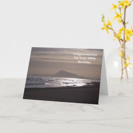 100番目の誕生日 カード (黄色い花)