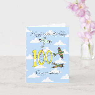 100番目の誕生日（青空） カード