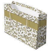 100番目の金ゴールド乱数パターン ラージペーパーバッグ (裏面アングル)