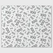 100番目の黒/白の乱数パターン媒体 ラッピングペーパー (フラット)
