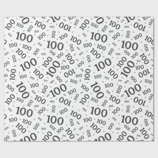 100番目の黒/白の乱数パターン媒体 ラッピングペーパー (フラット)