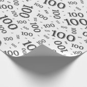 100番目の黒/白の乱数パターン媒体 ラッピングペーパー (角)