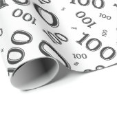 100番目の黒/白の乱数パターン媒体 ラッピングペーパー (ロールコーナー)