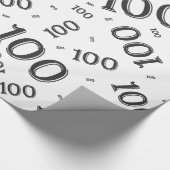 100番目の黒/白の乱数パターン(大) ラッピングペーパー (角)