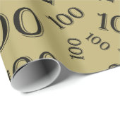 100番目の黒/金ゴールド乱数パターン(大) ラッピングペーパー (ロールコーナー)