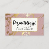 100皮膚科アポイントメントリマインダーバラ大理石 名刺 (正面)